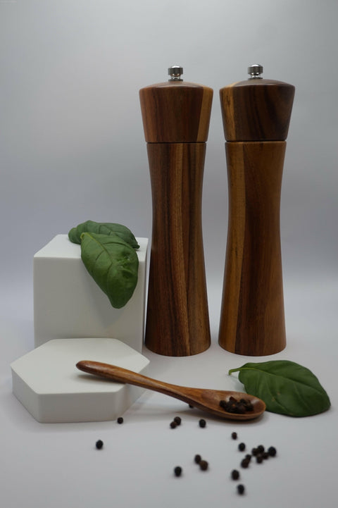 Wooden Ceramic Mill Salt & Pepper Grinder-Gu Cuisine 